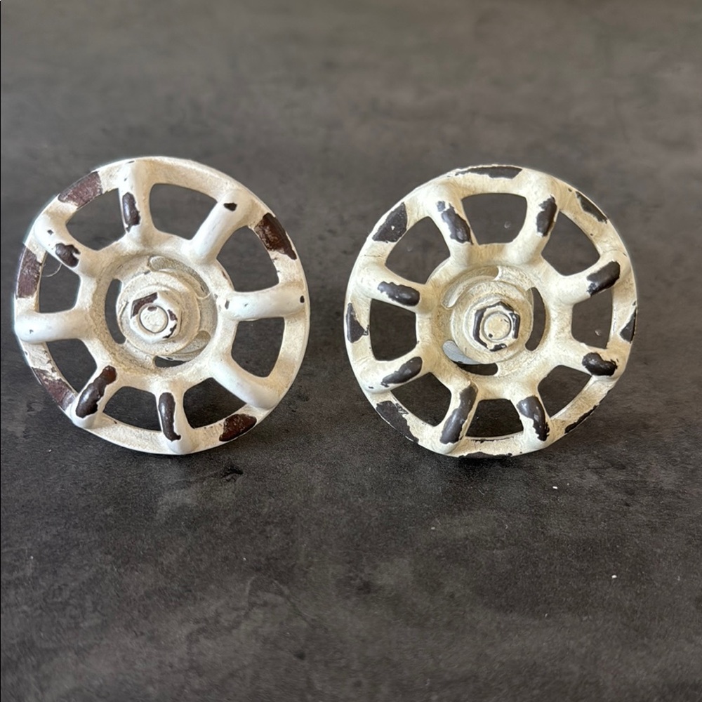 Vintage Industrial Wheel Drawer Knobs